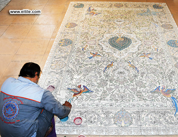 Handmade carpet design ceramic tile, www.eitile.com