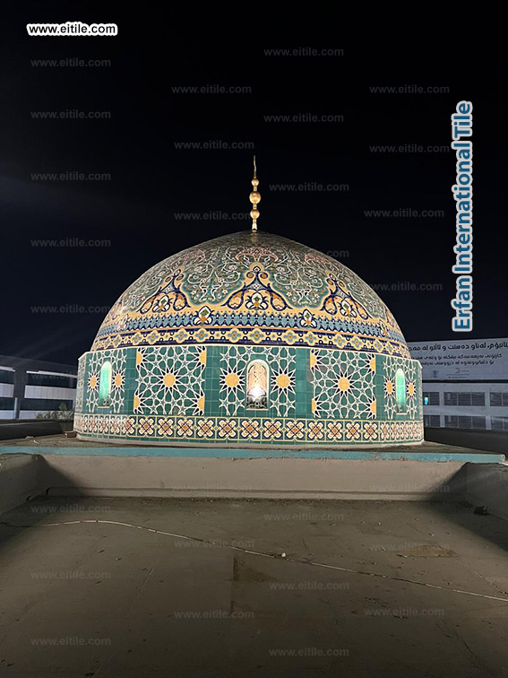 Iraq, Sulaimaniyah grand mosque dome tile supplier, www.eitile.com