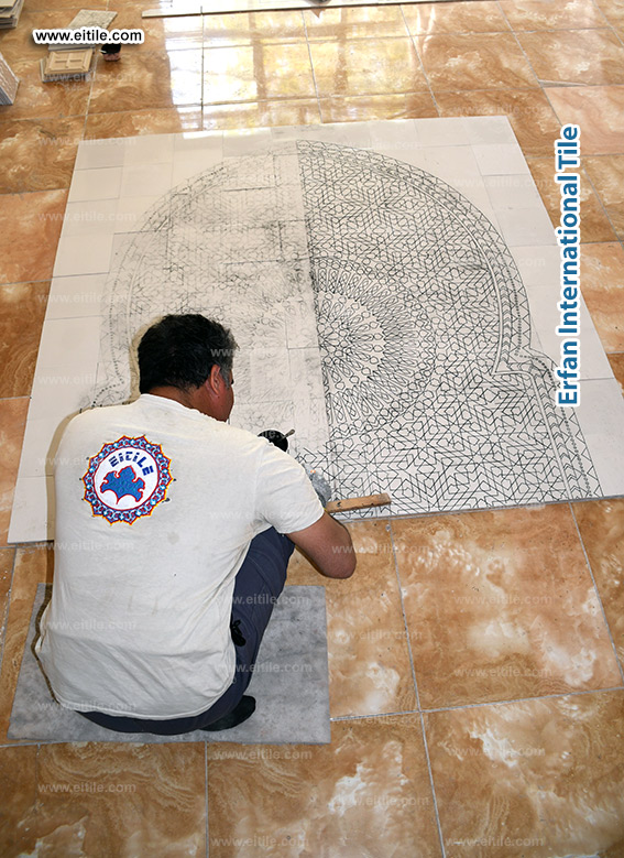 Custom handmade tile supplier in Girih design, www.eitile.com