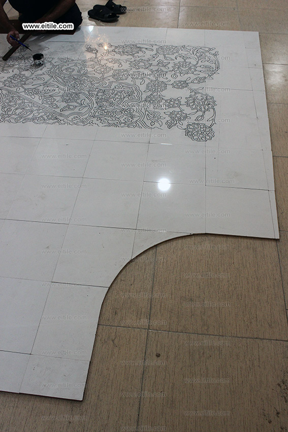 Persian carpet tiles for floor, www.eitile.com