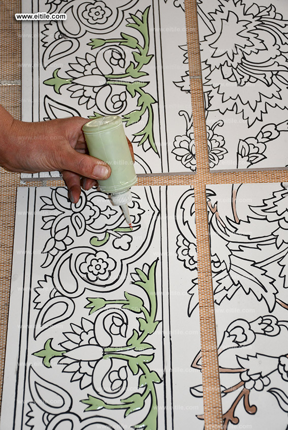 Handmade rug design ceramic supplier, www.eitile.com