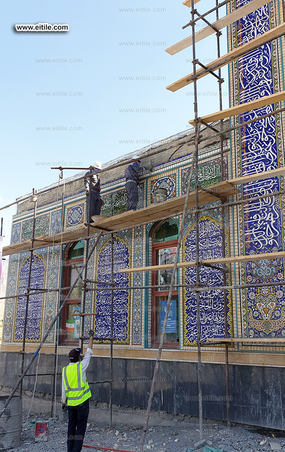Mosque wall tile installation, www.eitile.com