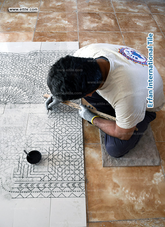 Custom handmade tile supplier in Girih design, www.eitile.com