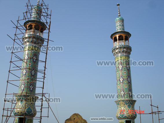 Ceramic Tiles for Mosque Minarets, Erfan International Tile Company