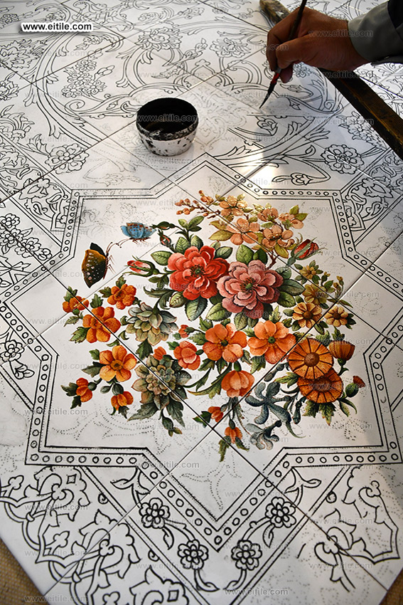 Handmade carpet design ceramics supplier, www.eitile.com
