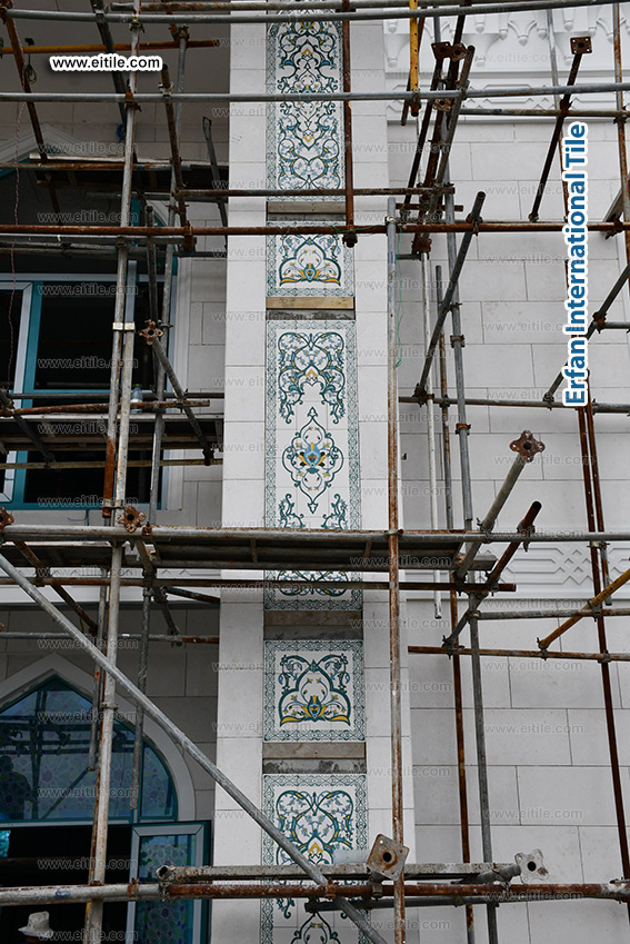 Supplier of Islamic tile panels for Eydhafushi mosque in Maldives, www.eitile.com