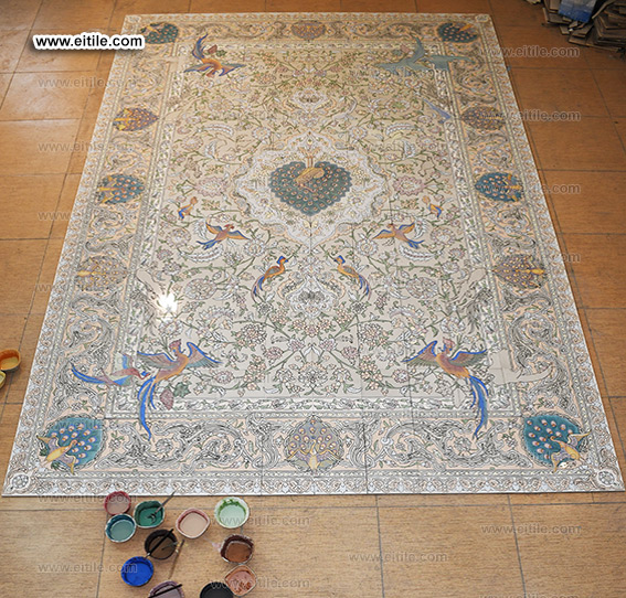 Handmade carpet design ceramic tile, www.eitile.com