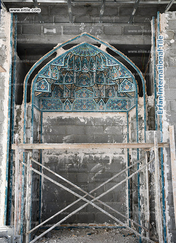 Mosque Mihrab Muqarnas tile panel supplier, www.eitile.com