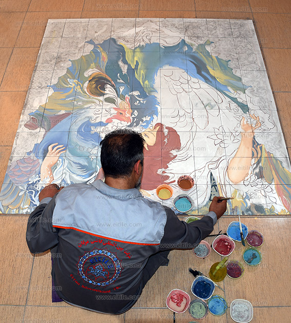 Tile art working from Esfahan, www.eitile.com