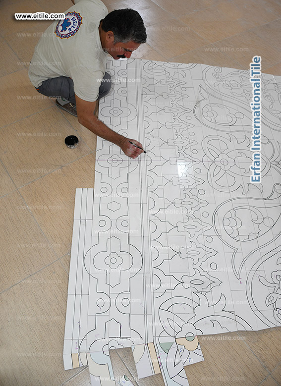 Iraq, Sulaimaniyah grand mosque dome tile supplier, www.eitile.com