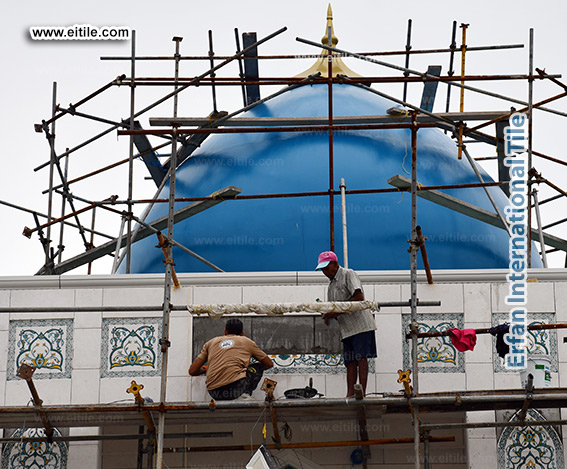 Islamic tile supplier for Mohammad Ali Mosque at Maldives, www.eitile.com