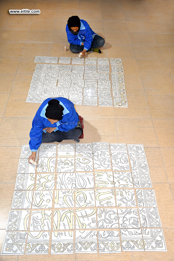 Supplier of Islamic tiles with arabic calligraphy, www.eitile.com