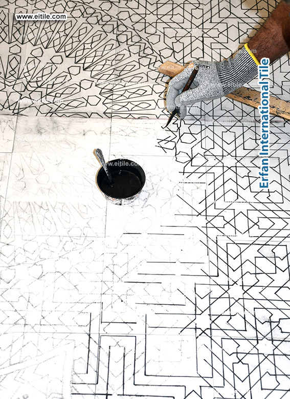 Custom handmade tile supplier in Girih design, www.eitile.com