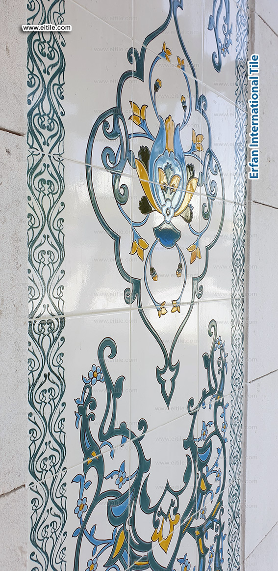 Supplier of Islamic tile panels for Eydhafushi mosque in Maldives, www.eitile.com