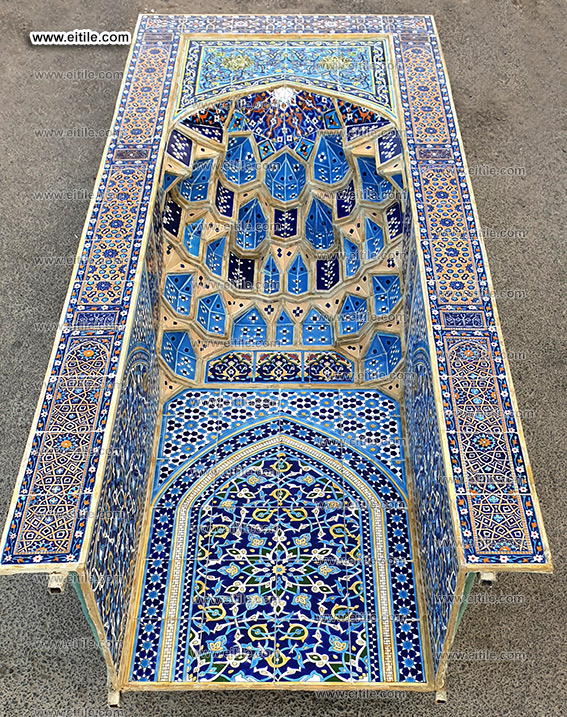 Mosque Mihrab Muqarnas tile panel designer and manufacturer, www.eitile.com