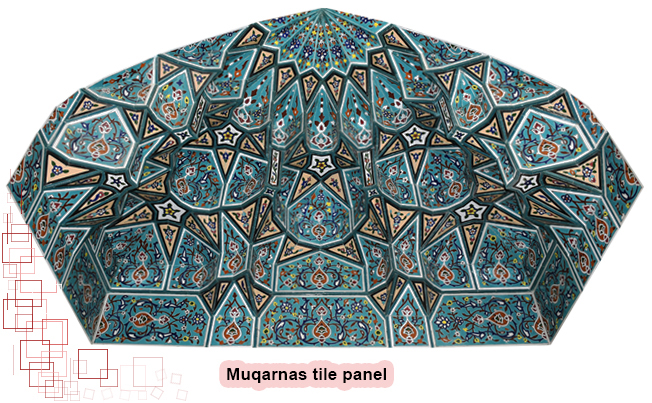 Unique artistic Muqarnas tile work, www.eitile.com
