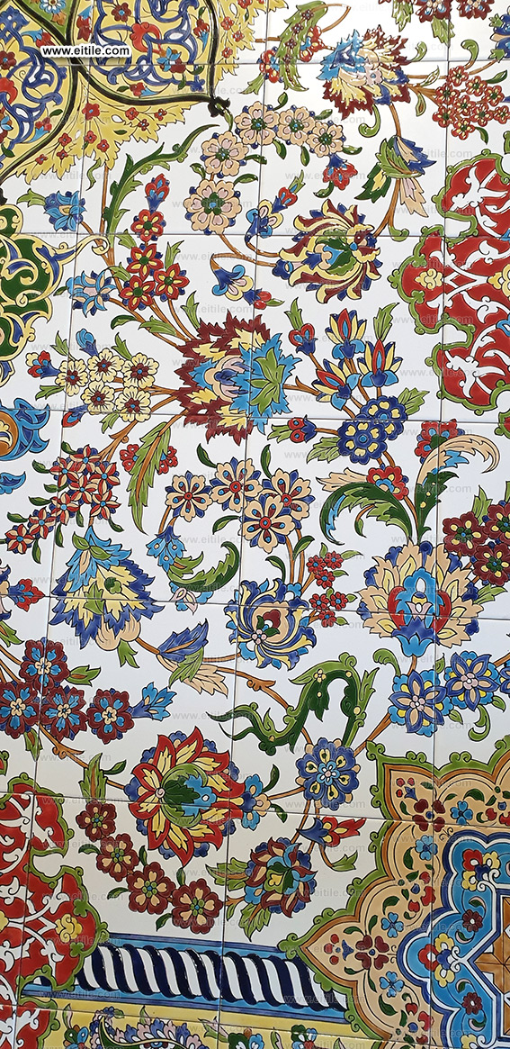 Floor carpet design on handmade tiles, www.eitile.com