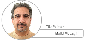 Majid Mottaghi, Erfan International Tile Company tile painter