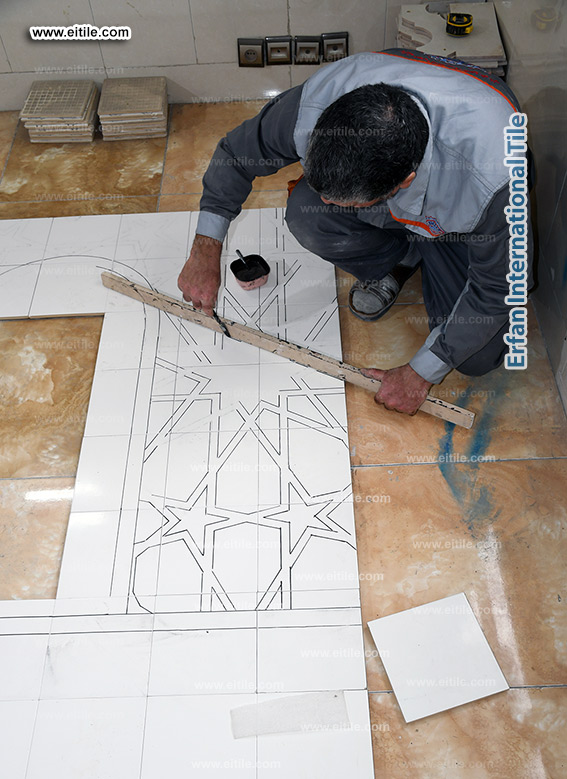 Iraq, Sulaimaniyah grand mosque dome tile supplier, www.eitile.com