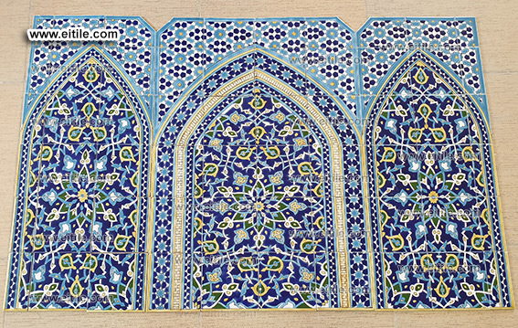 Mosque Mihrab Muqarnas tile panel designer and manufacturer, www.eitile.com