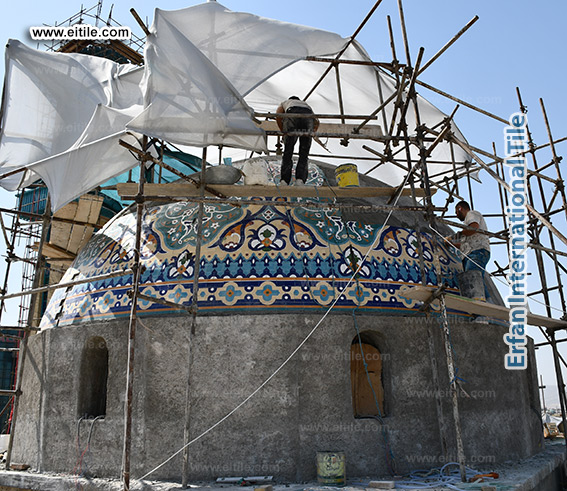 Iraq, Sulaimaniyah grand mosque dome tile supplier, www.eitile.com