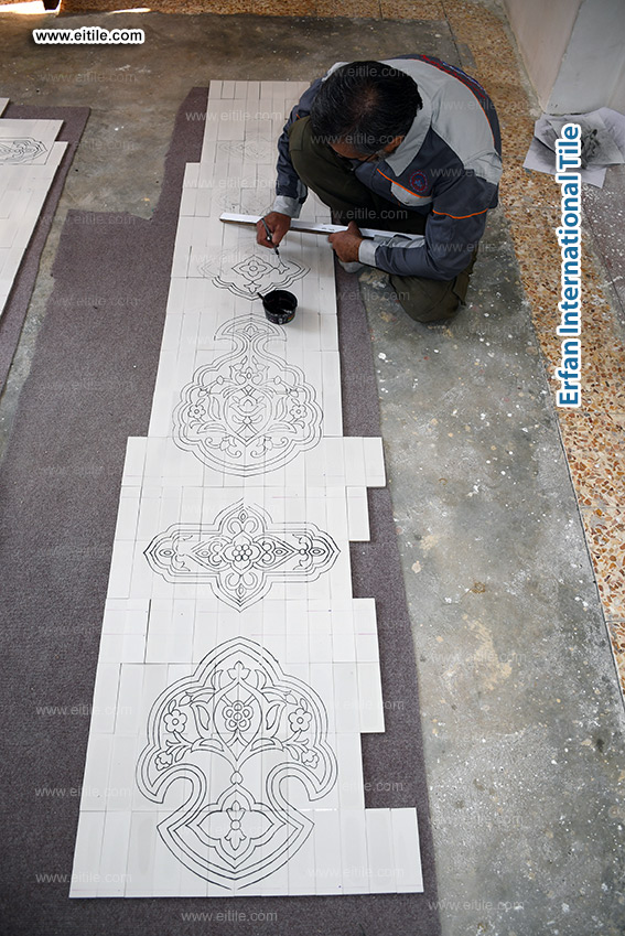 Samarkand Imam Al Moturidi's mausoleum tile work, www.eitile.com Samarkand Imam Al Moturidi's mausoleum tile work, www.eitile.com