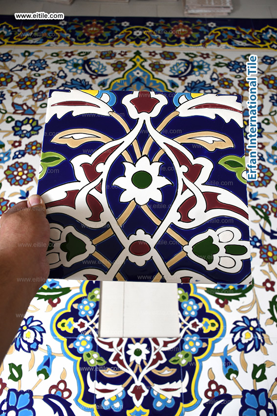 Crafted Elegance Underfoot — Hand-Painted Ceramic Panels, www.eitile.com
