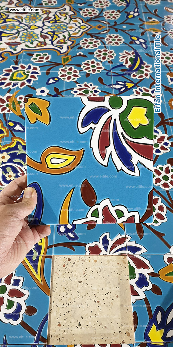When walls bloom—Eitile’s unique floral tilework on a luxurious KSA villa, www.eitile.com