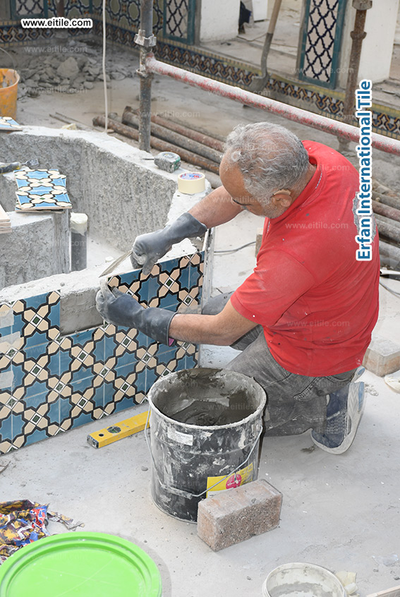 Supplier of handmade tiles for fountain decoration (design, manufacture and installation), www.eitile.com