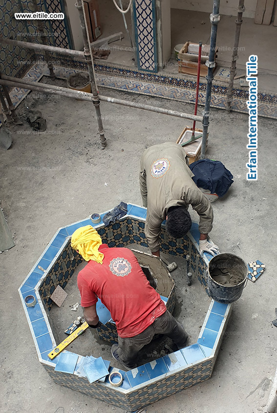 Supplier of handmade tiles for fountain decoration (design, manufacture and installation), www.eitile.com