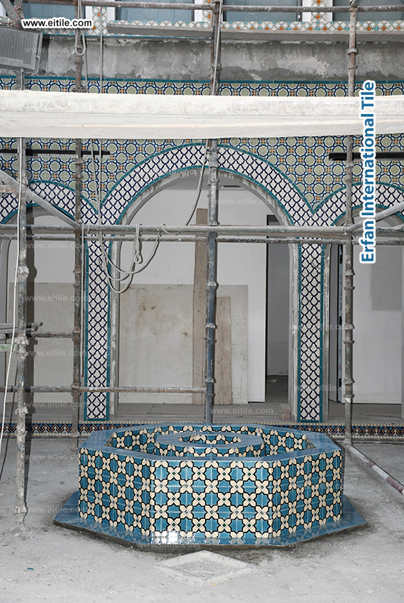 Supplier of handmade tiles for fountain decoration (design, manufacture and installation), www.eitile.com