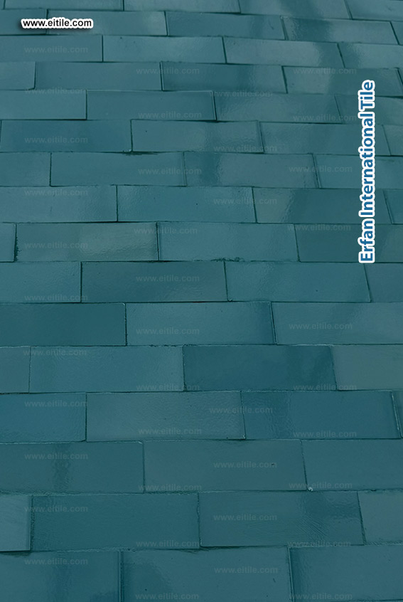 Dome tile company in Uzbekistan, installing handcrafted seven-color tiles on dome, www.eitile.com
