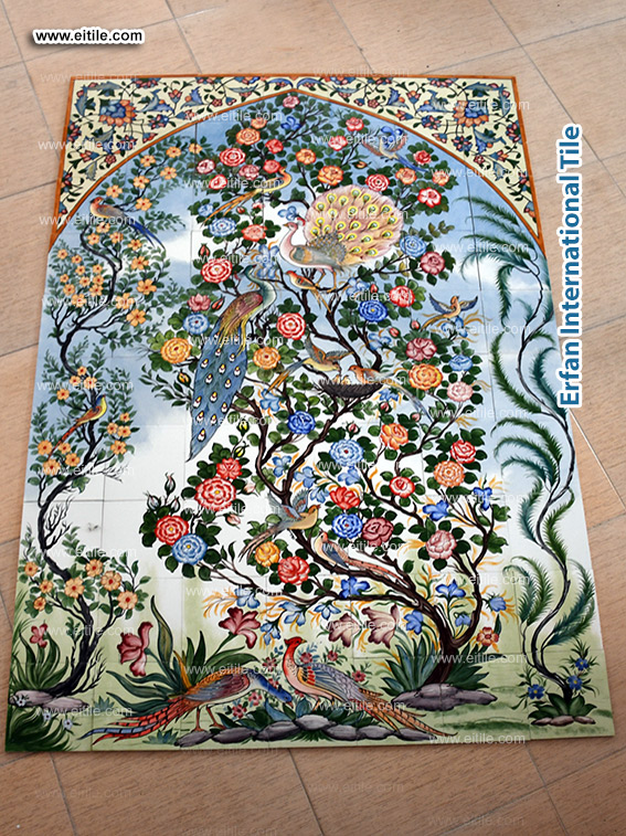 Hand painting pictures on tiles, www.eitile.com