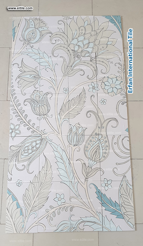 Simply send us your preferred picture, artwork, or design idea, and our artisans will transform it into a fully customized seven-color tile panel made to your exact wall frame dimensions, www.eitile.com