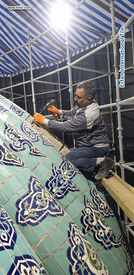 Samarkand Imam Al Moturidi's mausoleum tile work, www.eitile.com Samarkand Imam Al Moturidi's mausoleum tile work, www.eitile.com