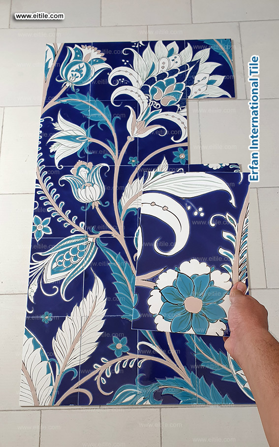 Simply send us your preferred picture, artwork, or design idea, and our artisans will transform it into a fully customized seven-color tile panel made to your exact wall frame dimensions, www.eitile.com