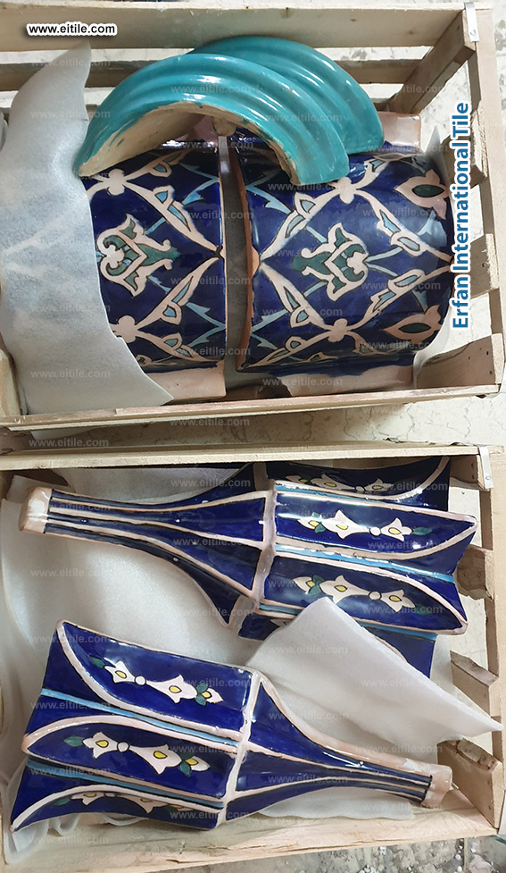 Samarkand Imam Al Moturidi's mausoleum dome glazed ceramic renovation work, www.eitile.com