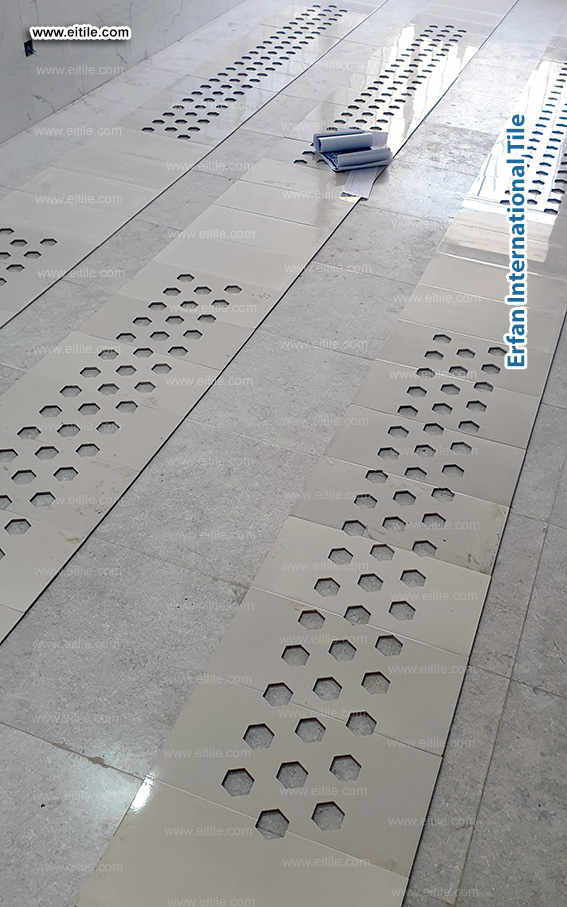 Handmade seven-color ceramic façade tiles with geometric and floral designs at Imam Al-Maturidi Mausoleum, Samarkand, www.eitile.com Handmade seven-color ceramic façade tiles with geometric and floral designs at Imam Al-Maturidi Mausoleum, Samarkand, www.eitile.com