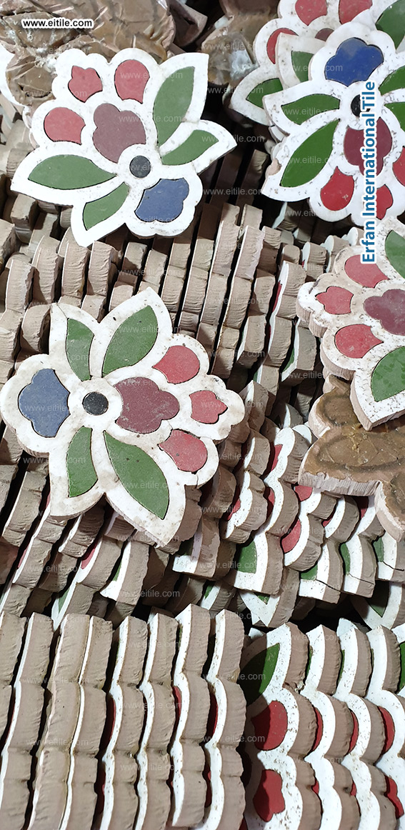 Eitile combines traditional craftsmanship with advanced waterjet cutting to create precise mosaic tile panels, blending artistry and technology for stunning results, www.eitile.com