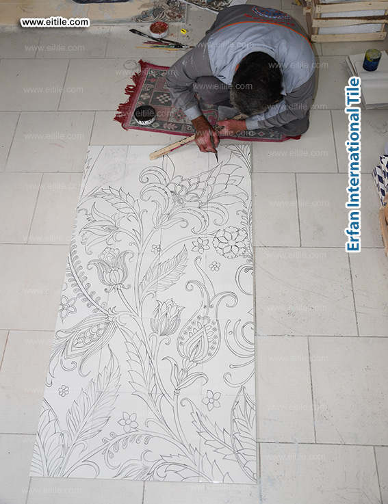 Simply send us your preferred picture, artwork, or design idea, and our artisans will transform it into a fully customized seven-color tile panel made to your exact wall frame dimensions, www.eitile.com