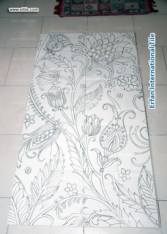 Supplier of wall frames with handmade tile materials, www.eitile.com