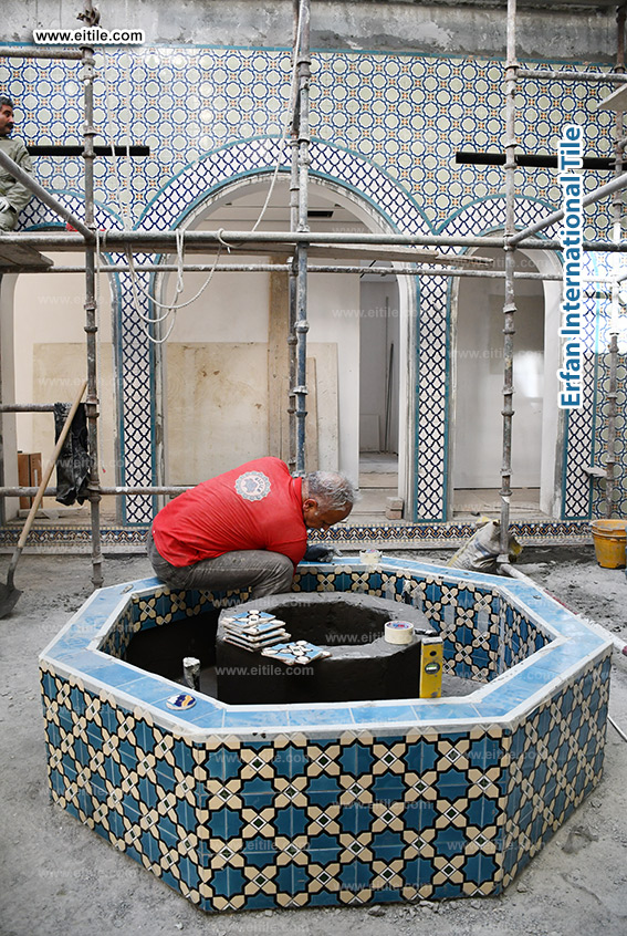 Supplier of handmade tiles for fountain decoration (design, manufacture and installation), www.eitile.com