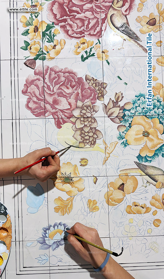 Enhance your interiors with artistic decorative wall tile frames by EITILE at www.eitile.com