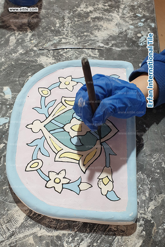 Samarkand Imam Al Moturidi's mausoleum dome glazed ceramic renovation work, www.eitile.com