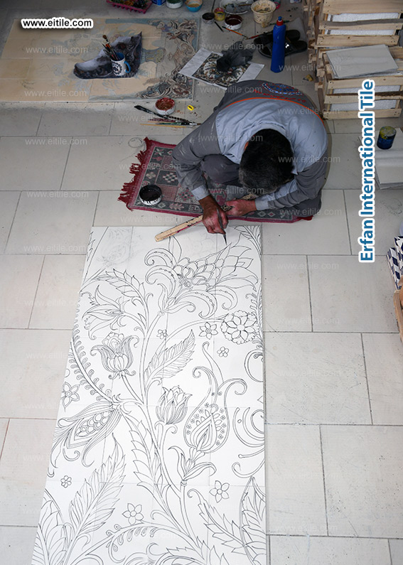 Supplier of wall frames with handmade tile materials, www.eitile.com